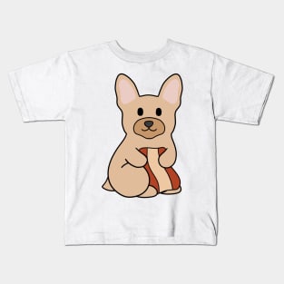 Cream French Bulldog Bacon Kids T-Shirt